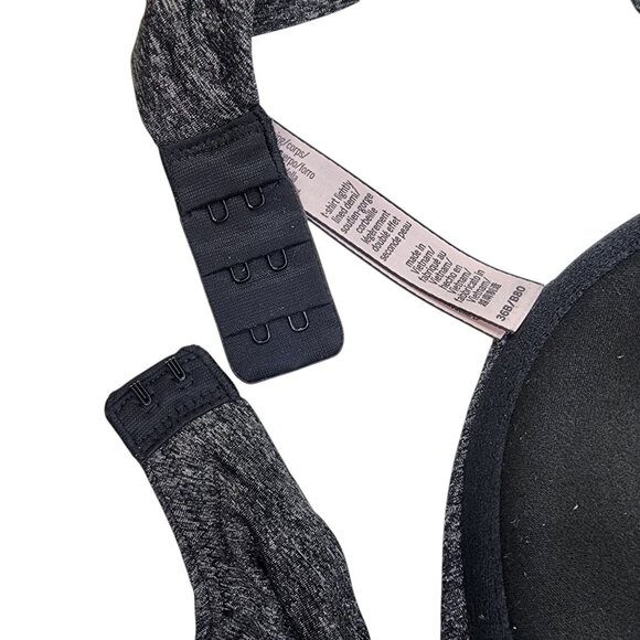 Victorias Secret Double Effect Bra 36B Black & Heather Gray - Picture 5 of 7